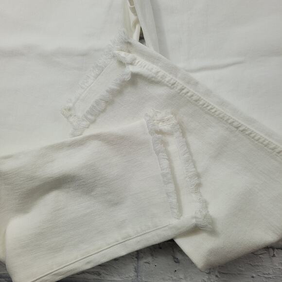 NWT Madewell 10" Hi-Rise Skinny Jeans White Button Fly Frayed Step Hem size 24 - Picture 12 of 16